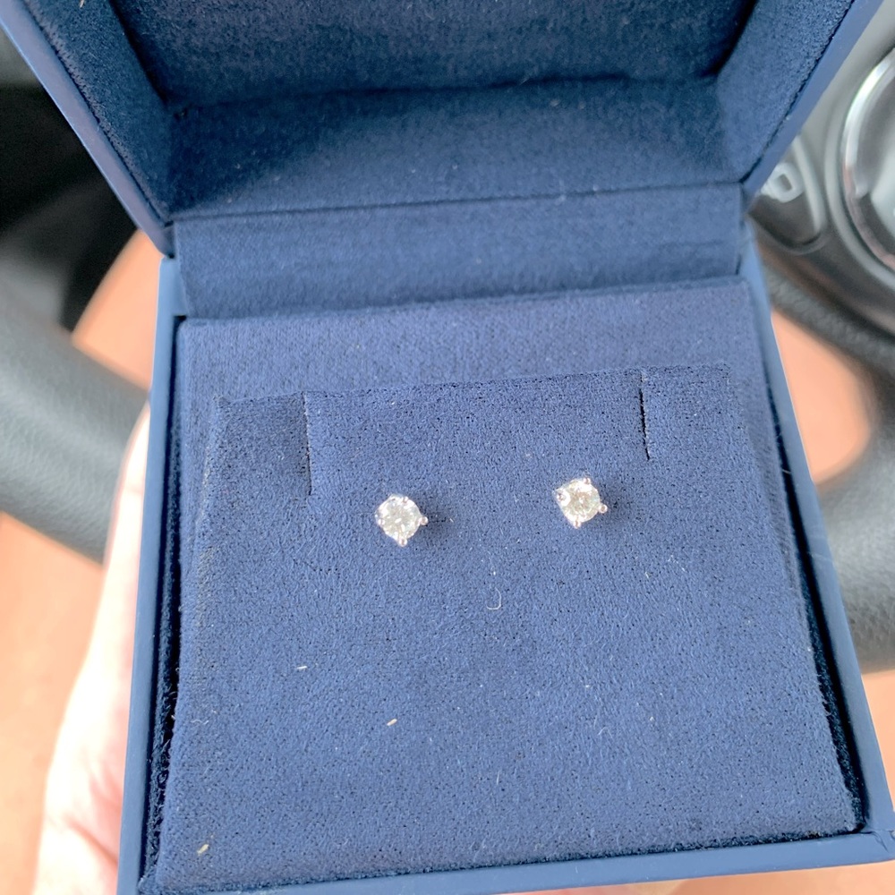 Real diamond earrings